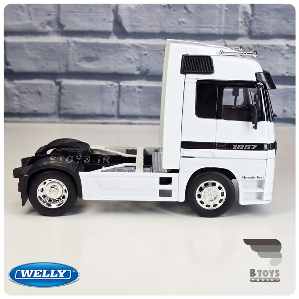 Welly Mercedes-Benz Actros 1857 LKW Modell – 1/32 Maßstab, Ca. 19 Cm Lang, Aus Metall Mit Kunststoffteilen