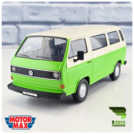 ماکت فولکس واگن ون تایپ2 تی 3 سبز موتور مکس(Volkswagen Type2 T3 motor max)مقیاس:1/24